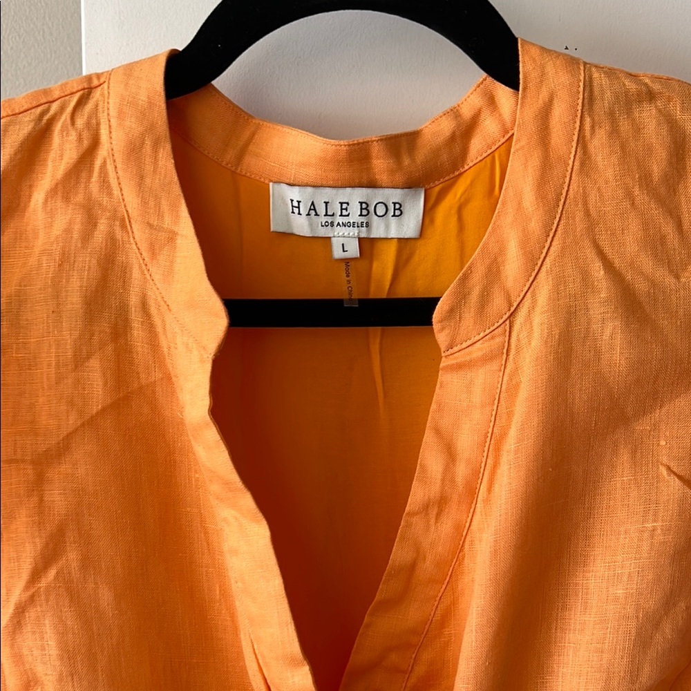 Halebob Colette Solid Linen Dress Size L - Picture 6 of 10